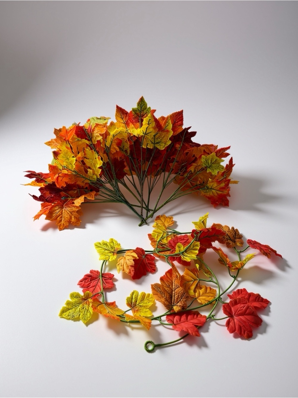 Autumn Maple Leaf Garland - Orange, Red & Yellow